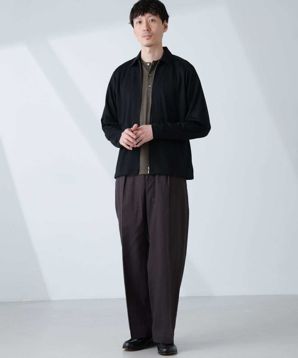 NANO universe「「ALL-DAYS COMFORT 100% WOOL」 ZIPプルオーバー」|Tシャツ・カットソー|