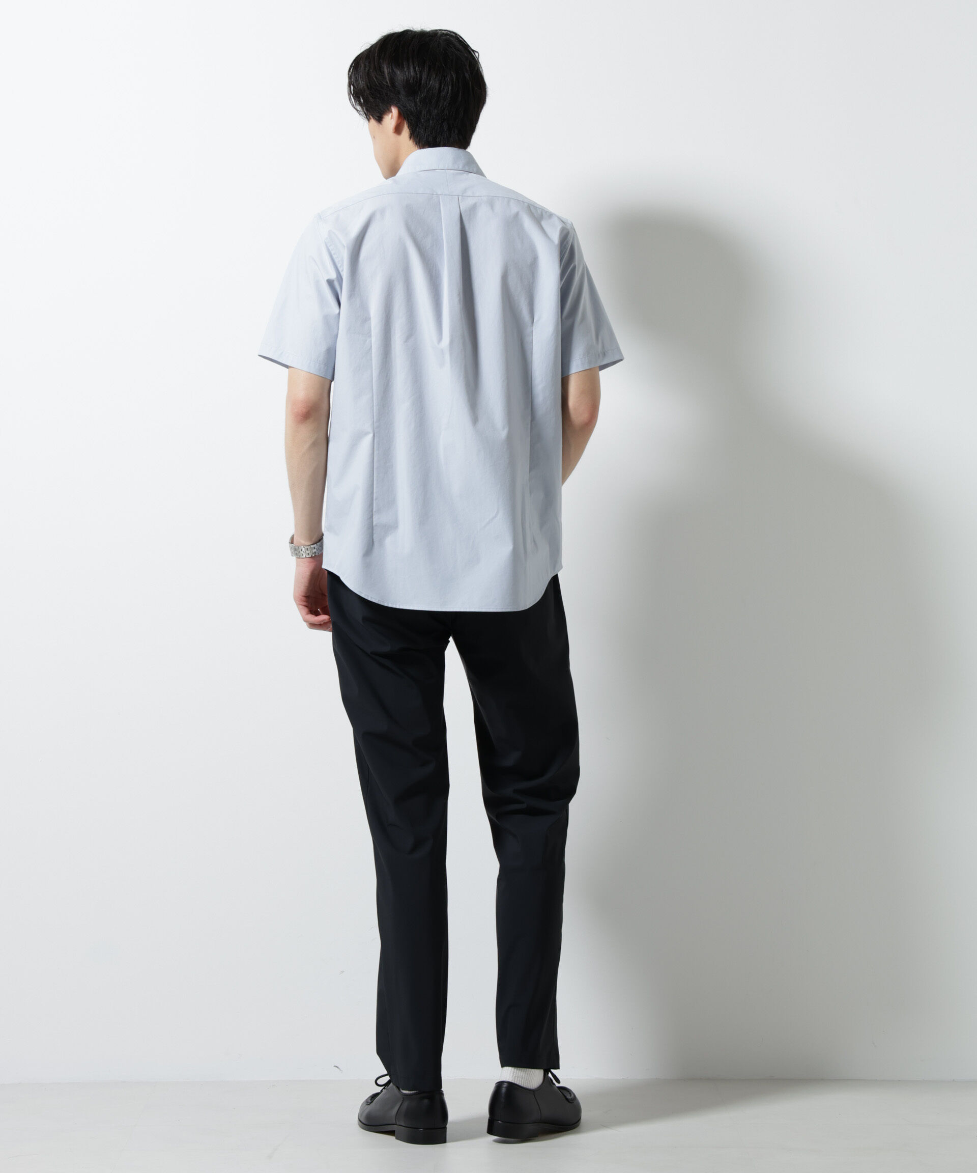nano･universe「「N shirt」 速乾 ホリゾンタルカラーシャツ半袖」|シャツ・ブラウス|