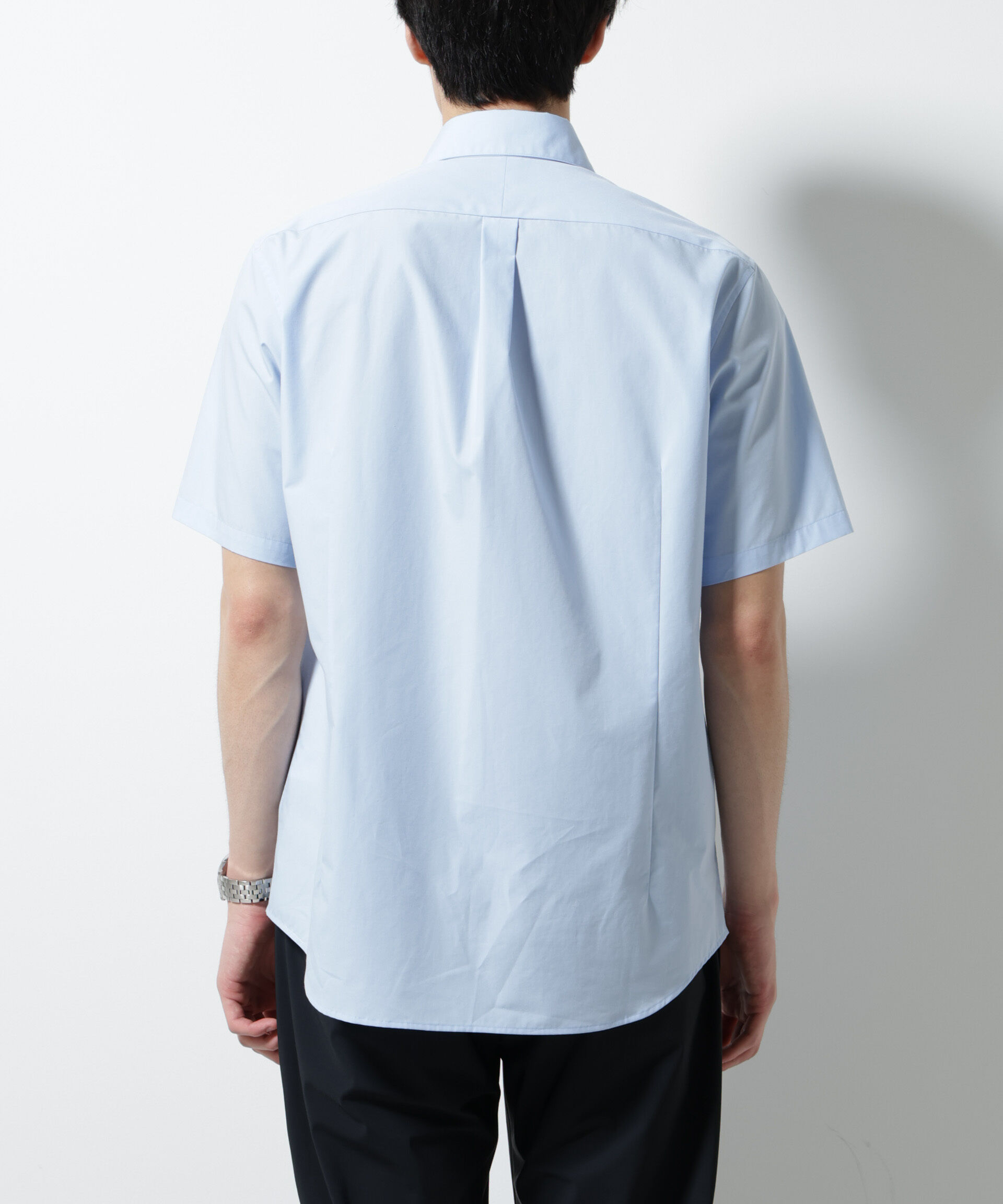 nano･universe「「N shirt」 速乾 ホリゾンタルカラーシャツ半袖」|シャツ・ブラウス|