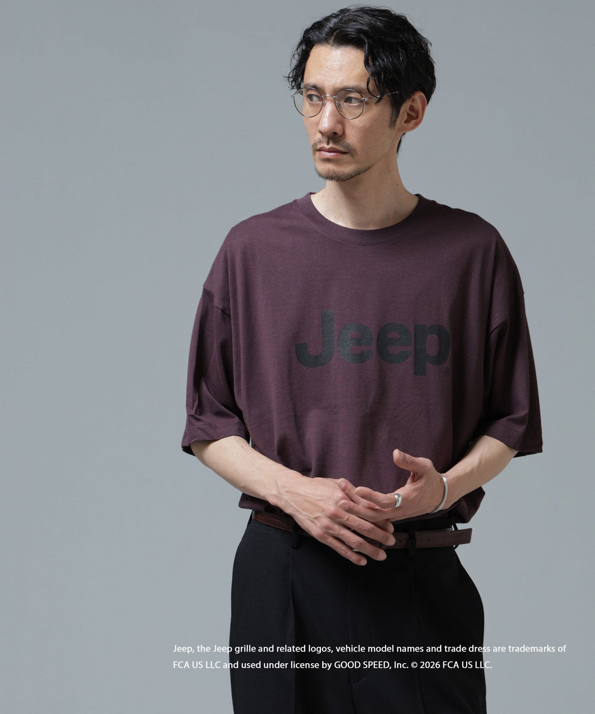 nano･universe「GOOD ROCK SPEED&times;Anti Soaked(R) 汗染み防止 ジープ Tシャツ」|Tシャツ・カットソー|