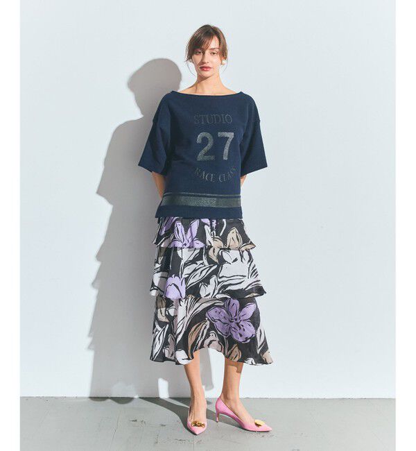 Grace Class「ナンバープリントループ裏毛トップ」|Tシャツ・カットソー|