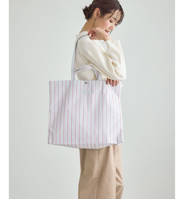 ROPE PICNIC PASSAGE「ストライプビッグトートバッグ/2WAY・A4対応」|トートバッグ|