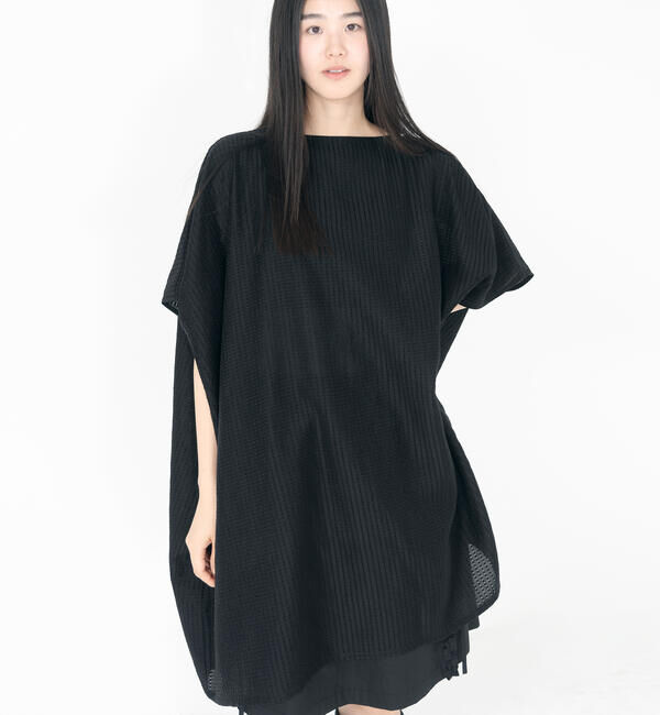  「eunoia｜ボートネックポンチョ WOMEN」|シャツ・ブラウス|BLACK