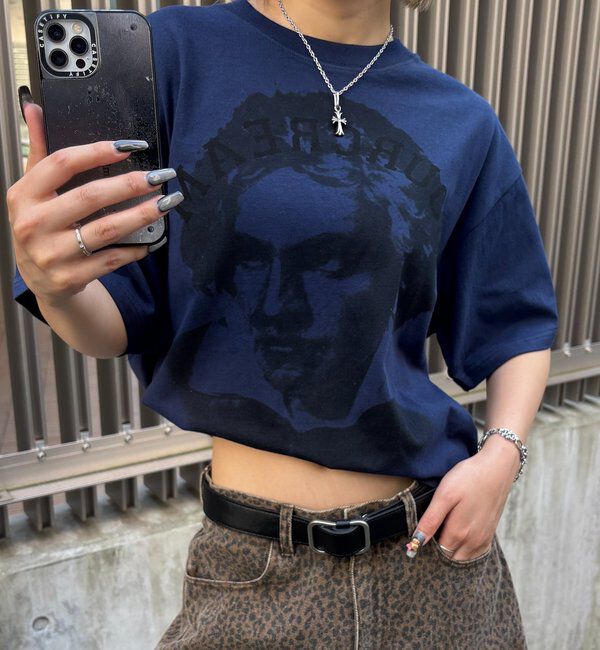  「【Sourcream】偉人TEE」|Tシャツ・カットソー|ネイビー