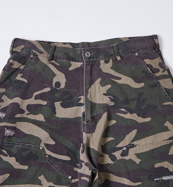  「【UNISEX】【KOOKY'N】ダメージダックハーフパンツ」|チノ|
