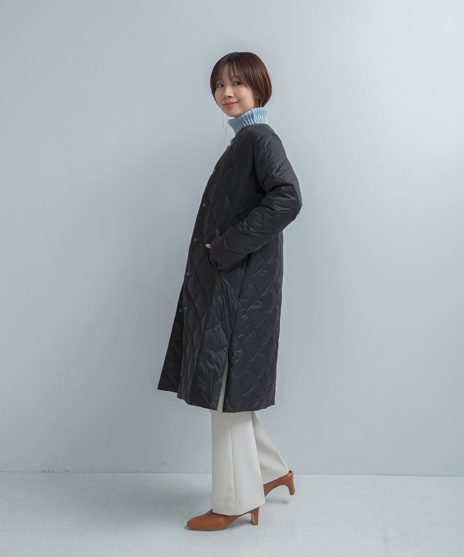 URBAN RESEARCH ROSSO「TAION　CREW NECK LONG DOWN COAT」|ダウン|