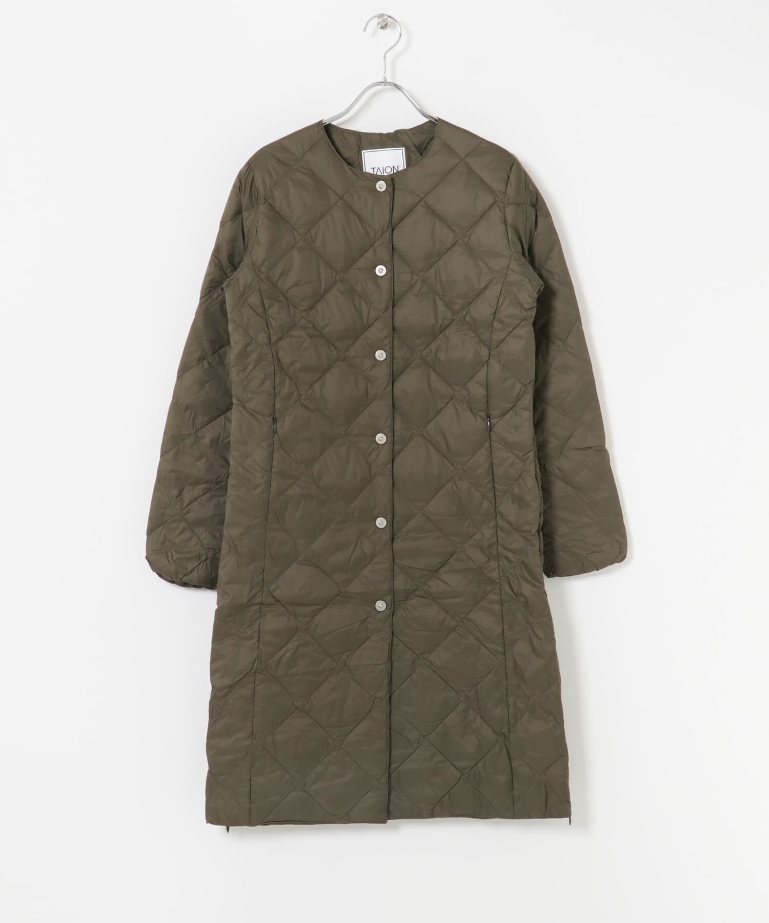 URBAN RESEARCH ROSSO「TAION　CREW NECK LONG DOWN COAT」|ダウン|オリーブ