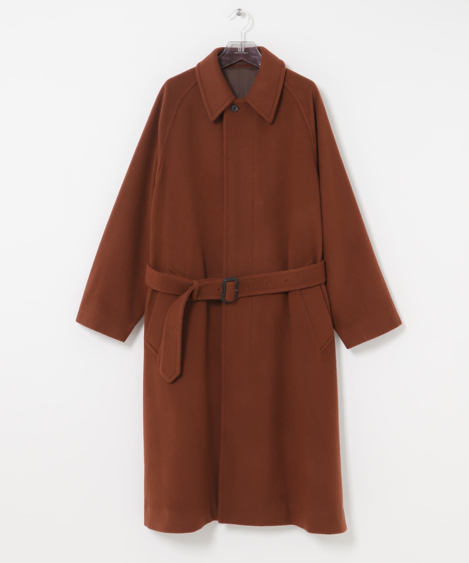 URBAN RESEARCH「WOOL BEAVER BELTED COAT」|ステンカラーコート|