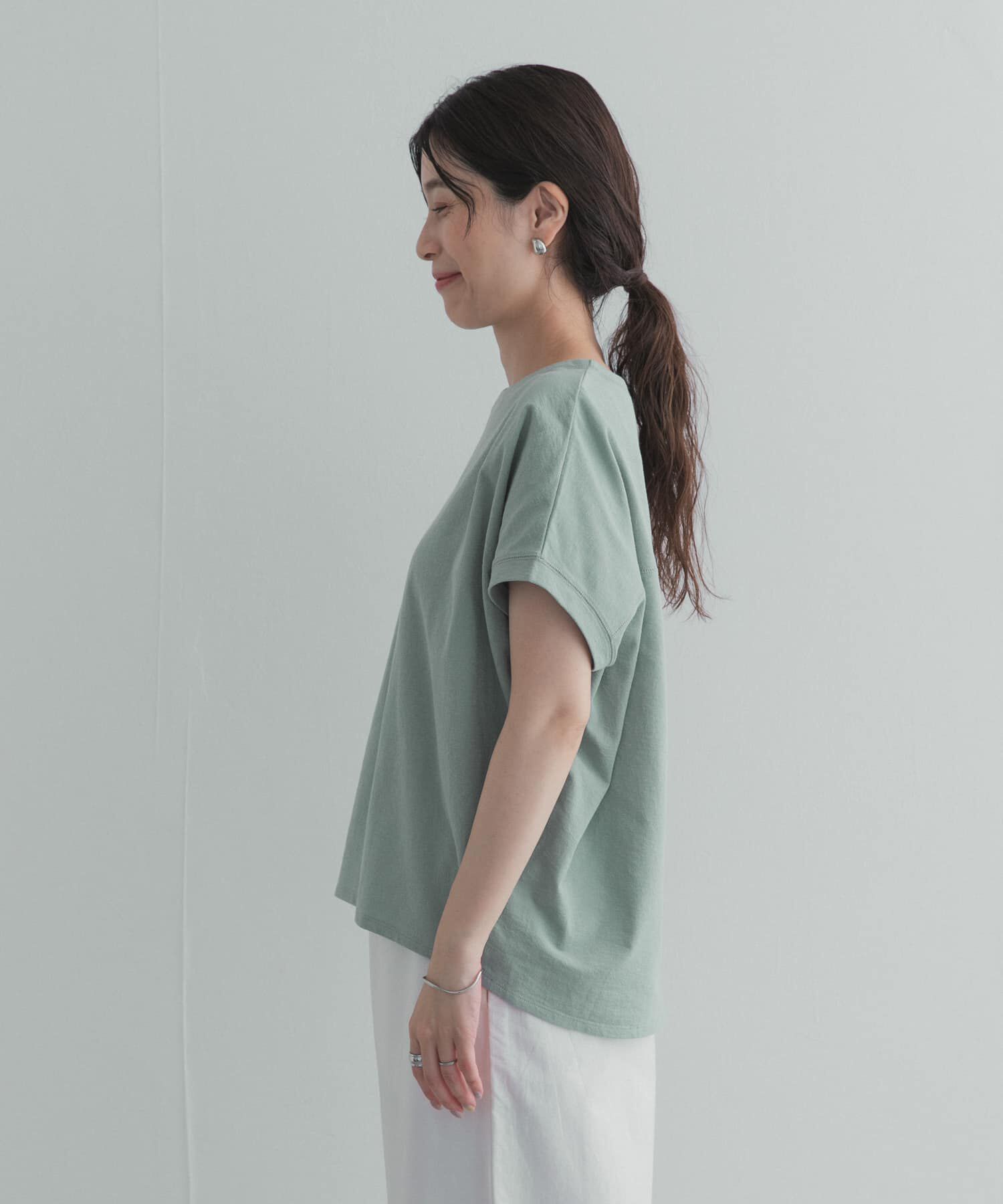URBAN RESEARCH DOORS「リネンタッチBACKボタンプルオーバー」|Tシャツ・カットソー|