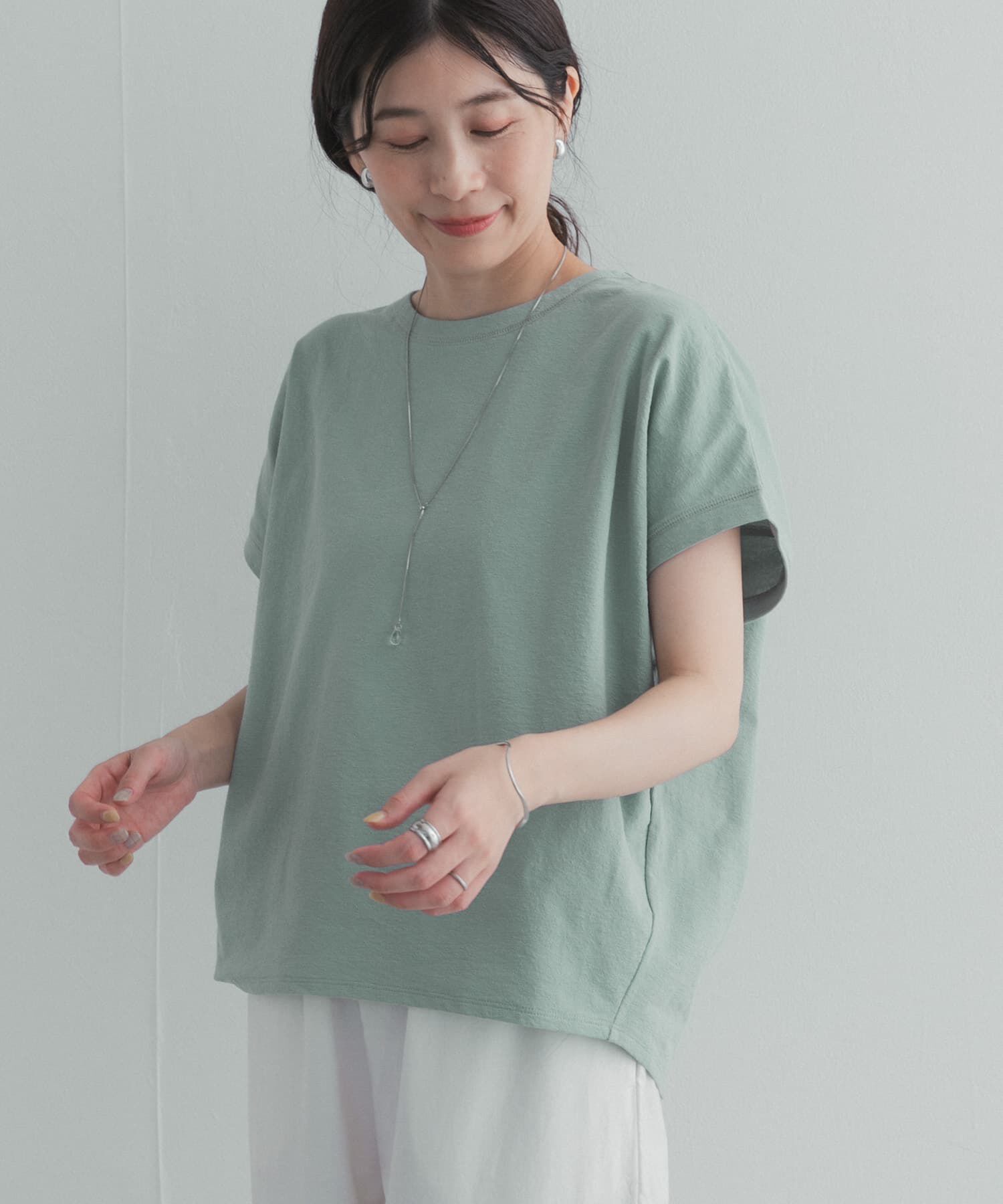 URBAN RESEARCH DOORS「リネンタッチBACKボタンプルオーバー」|Tシャツ・カットソー|