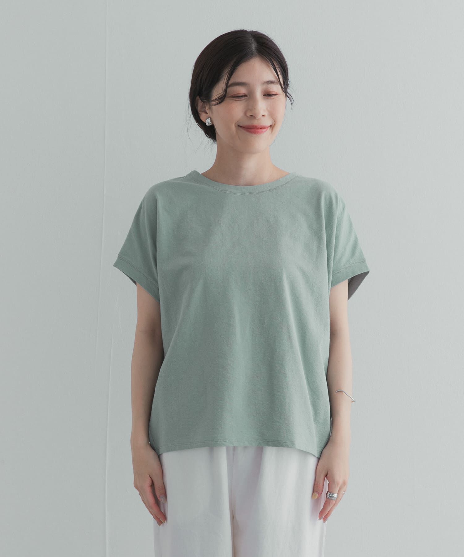 URBAN RESEARCH DOORS「リネンタッチBACKボタンプルオーバー」|Tシャツ・カットソー|