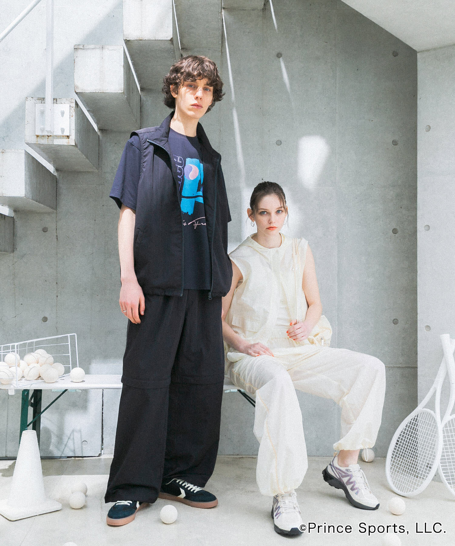 SENSE OF PLACE by URBAN RESEARCH「『別注』prince　トラックベスト」|ノーカラーコート|