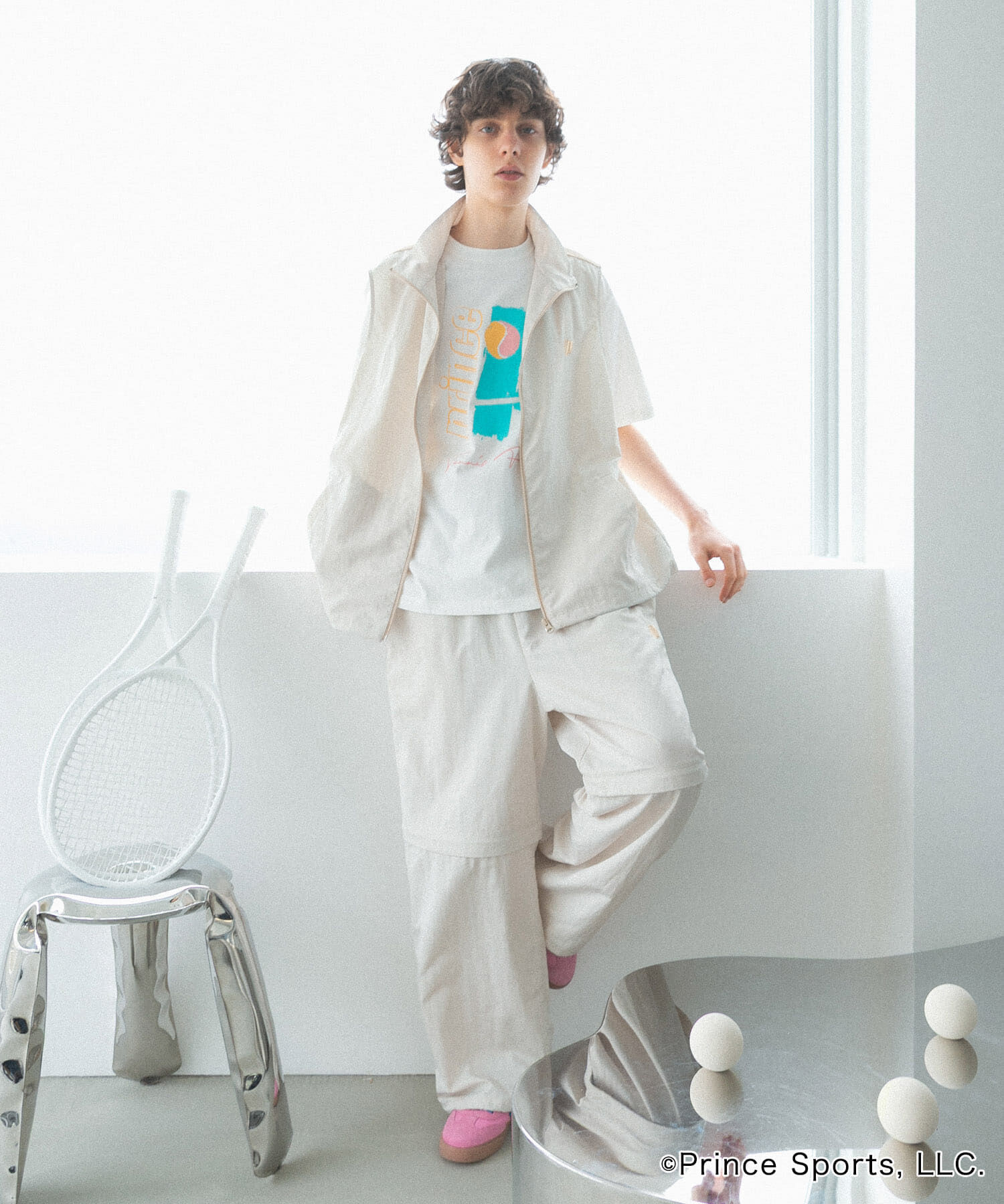 SENSE OF PLACE by URBAN RESEARCH「『別注』prince　トラックベスト」|ノーカラーコート|