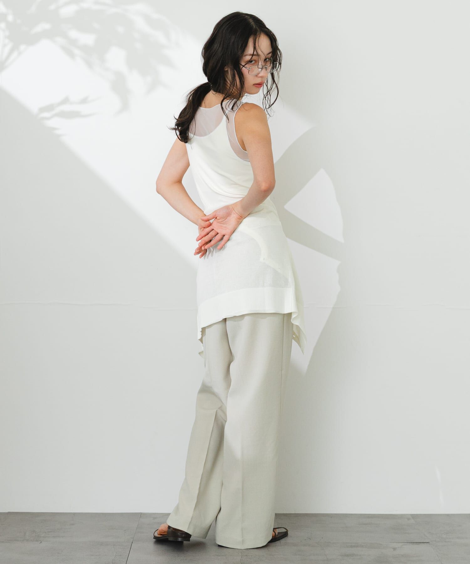 SENSE OF PLACE by URBAN RESEARCH「『一部WEB限定』『UR TECH DRYLUXE』リネンライクワイドパンツ」|その他|