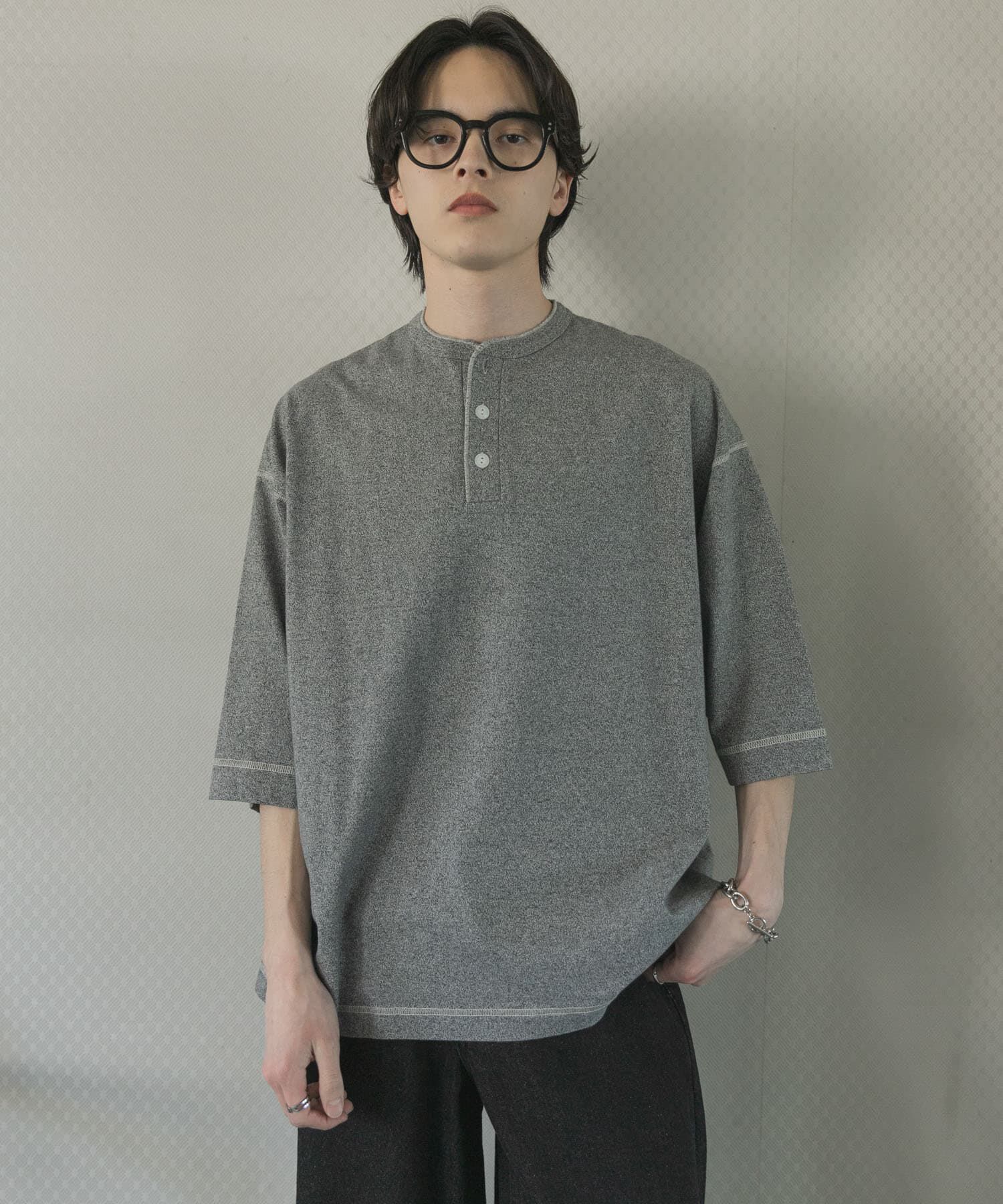 SENSE OF PLACE by URBAN RESEARCH「『別注』Healthknit&times;SENSE OF PLACE　ヘンリーネックTシャツ」|Tシャツ・カットソー|