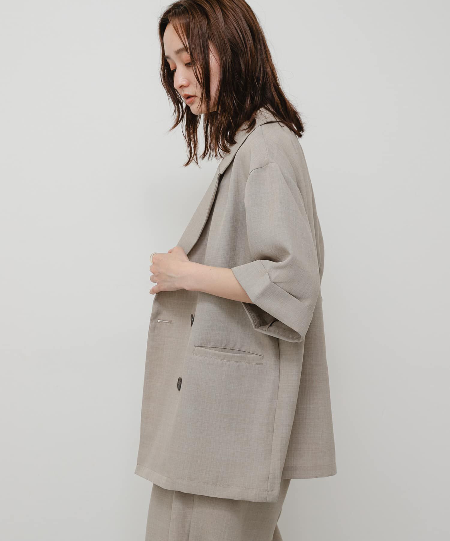 SENSE OF PLACE by URBAN RESEARCH「『WEB/一部店舗限定』スラブツイードハーフスリーブジャケット」|その他|