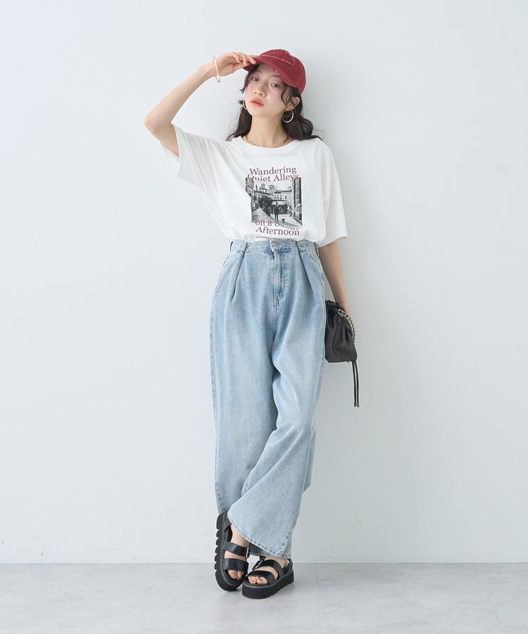 earth music&ecology「アソートプリントレギュラースリットTee」|Tシャツ・カットソー|