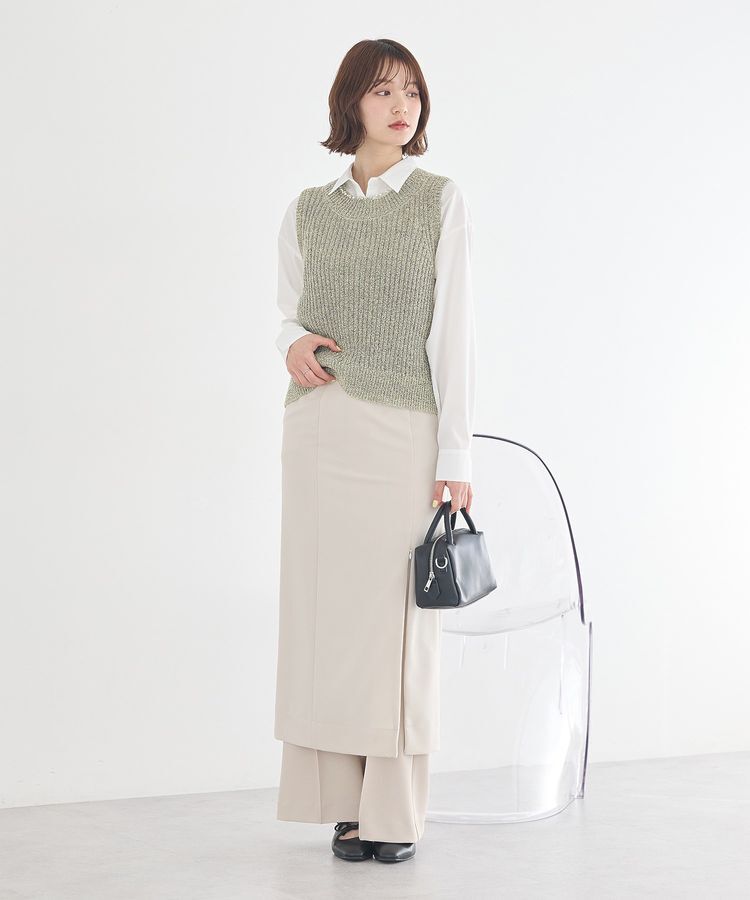earth music&ecology「ジップスリットIラインスカート」|タイト|