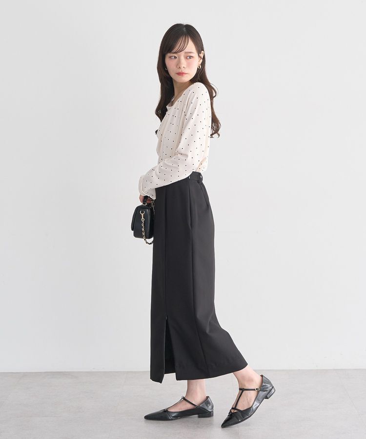 earth music&ecology「ジップスリットIラインスカート」|タイト|