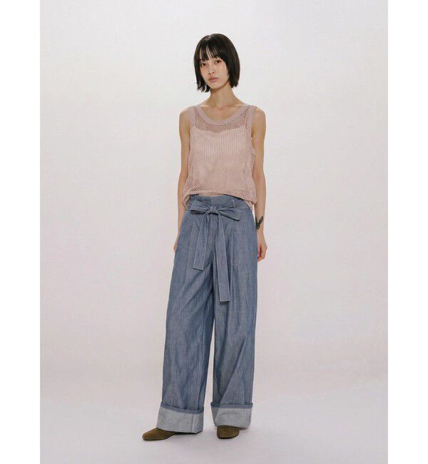 MIDIUMISOLID「MIDIUMISOLID for Ladies シアーデニムイージーパンツ（BLEACH）」|その他|