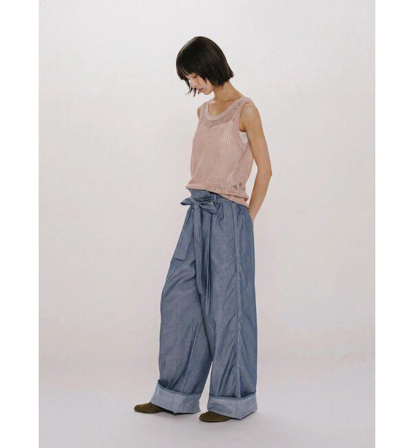 MIDIUMISOLID「MIDIUMISOLID for Ladies シアーデニムイージーパンツ（BLEACH）」|その他|