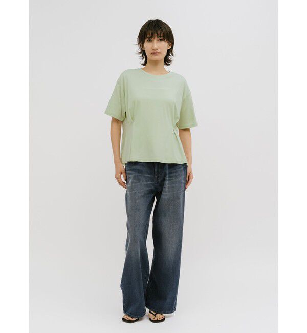 MIDIUMISOLID「MIDIUMISOLID for Ladies ウエストタックスムースカットソー」|Tシャツ・カットソー|
