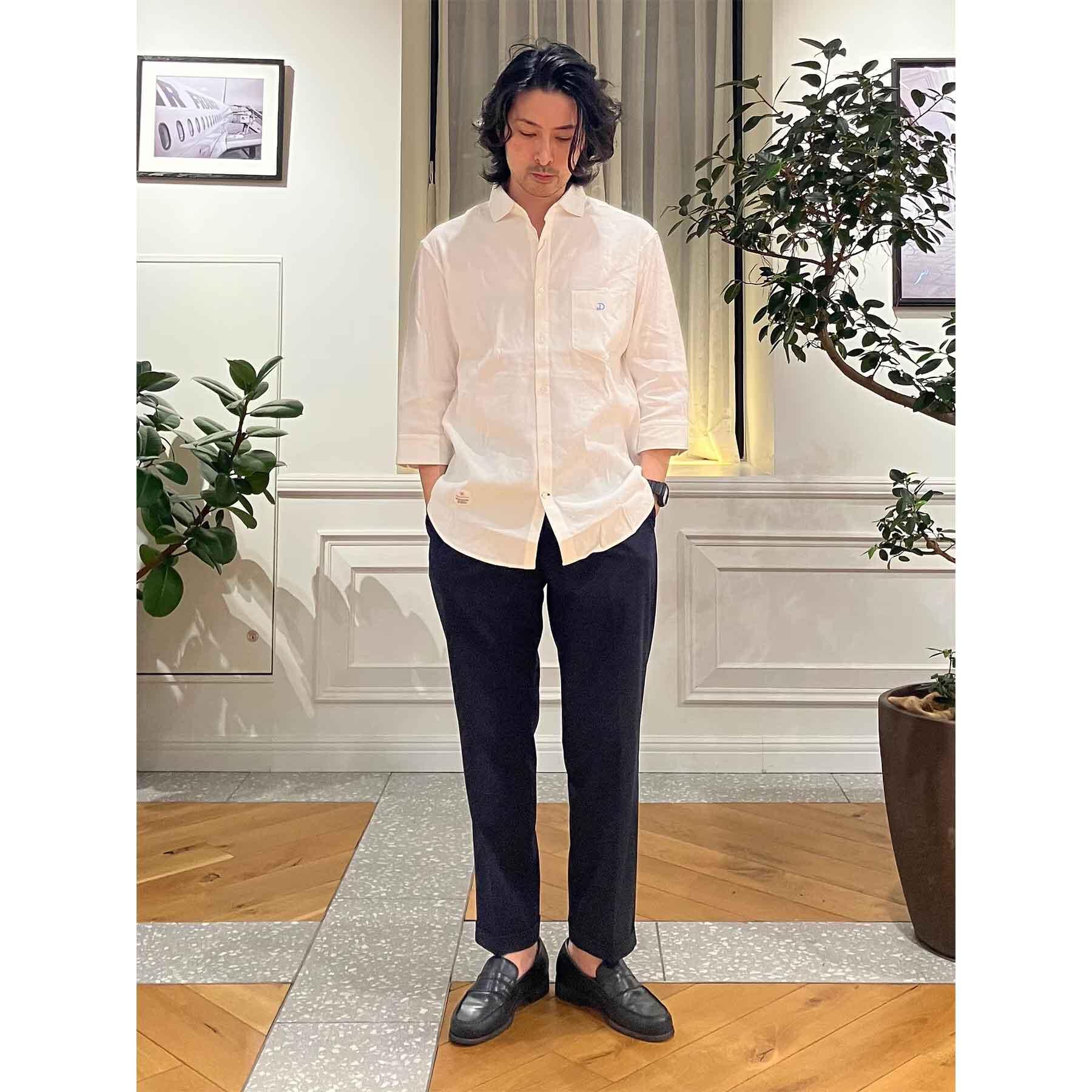 DRESSTERIOR「バイオリネン スリークオーターシャツ」|シャツ・ブラウス|