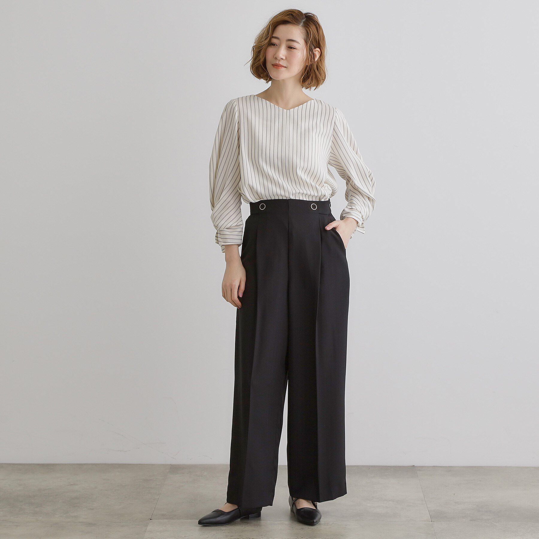 grove「2WAYショルダーストラップワイドパンツ」|その他|