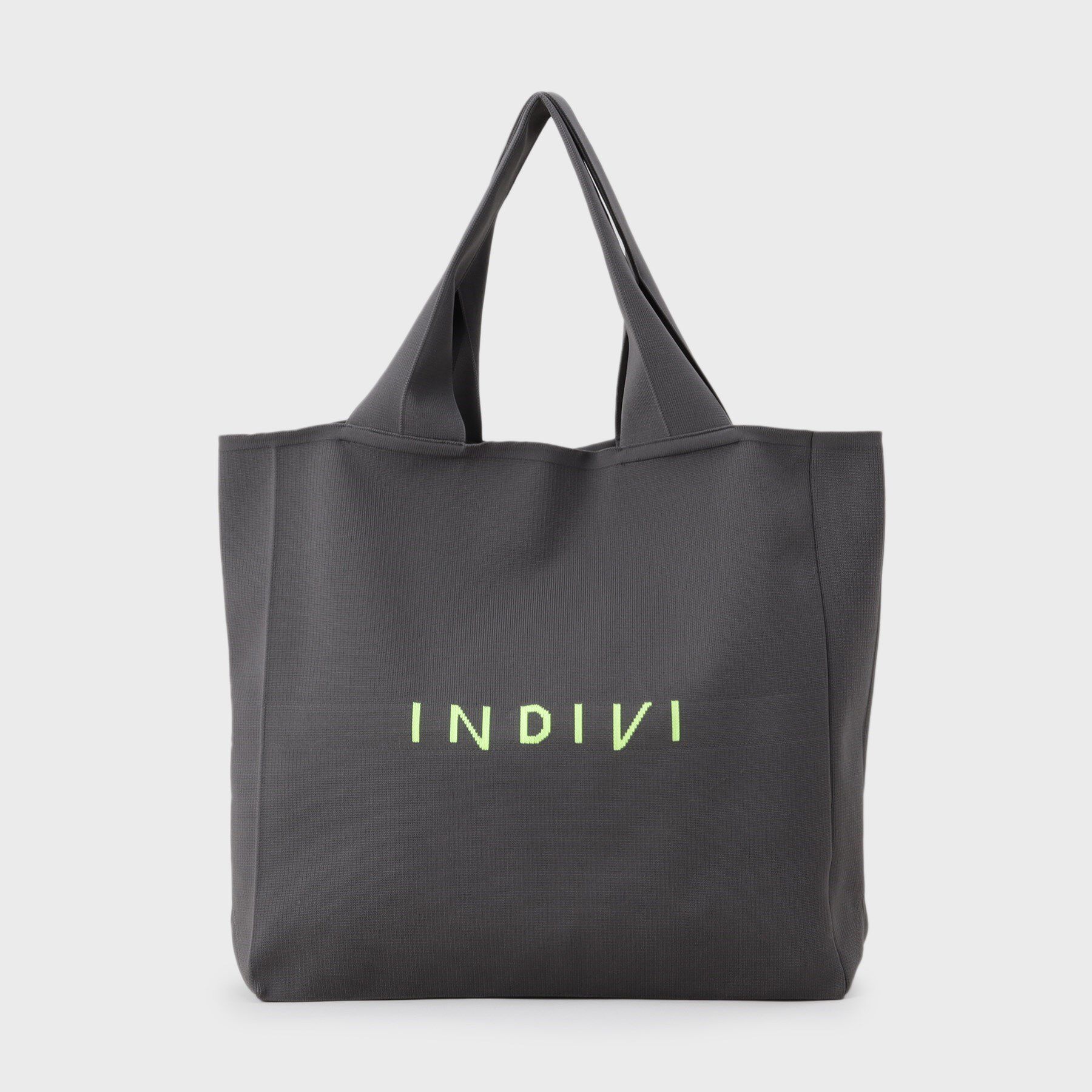INDIVI「【A4サイズ対応】ロゴニットトート」|トートバッグ|