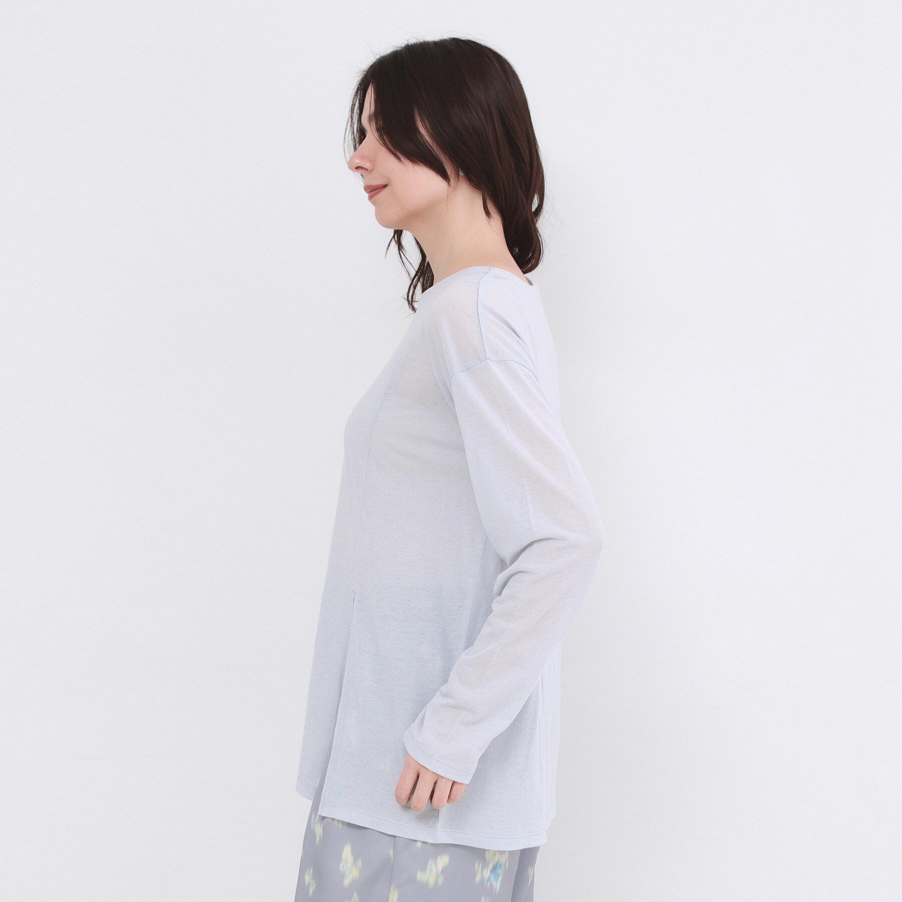 OPAQUE.CLIP「シアースリットカットソー【洗濯機OK】」|Tシャツ・カットソー|