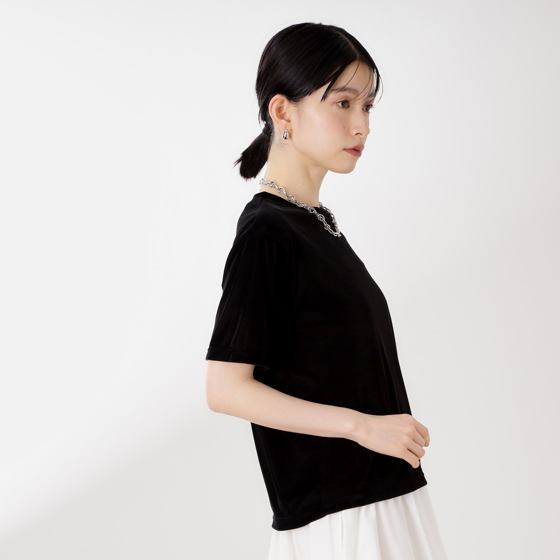THE SHOP TK「シアーベロアカットソー【洗える】」|Tシャツ・カットソー|
