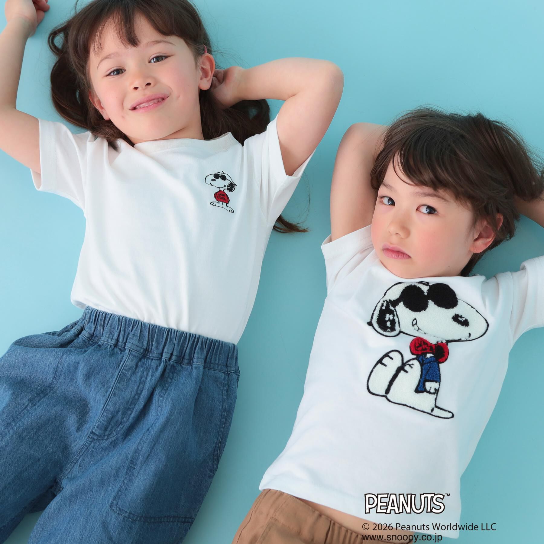 THE SHOP TK「PEANUTS ／ ピーナッツ スヌーピー さがら刺繍 半袖Tシャツ」|Tシャツ・カットソー|