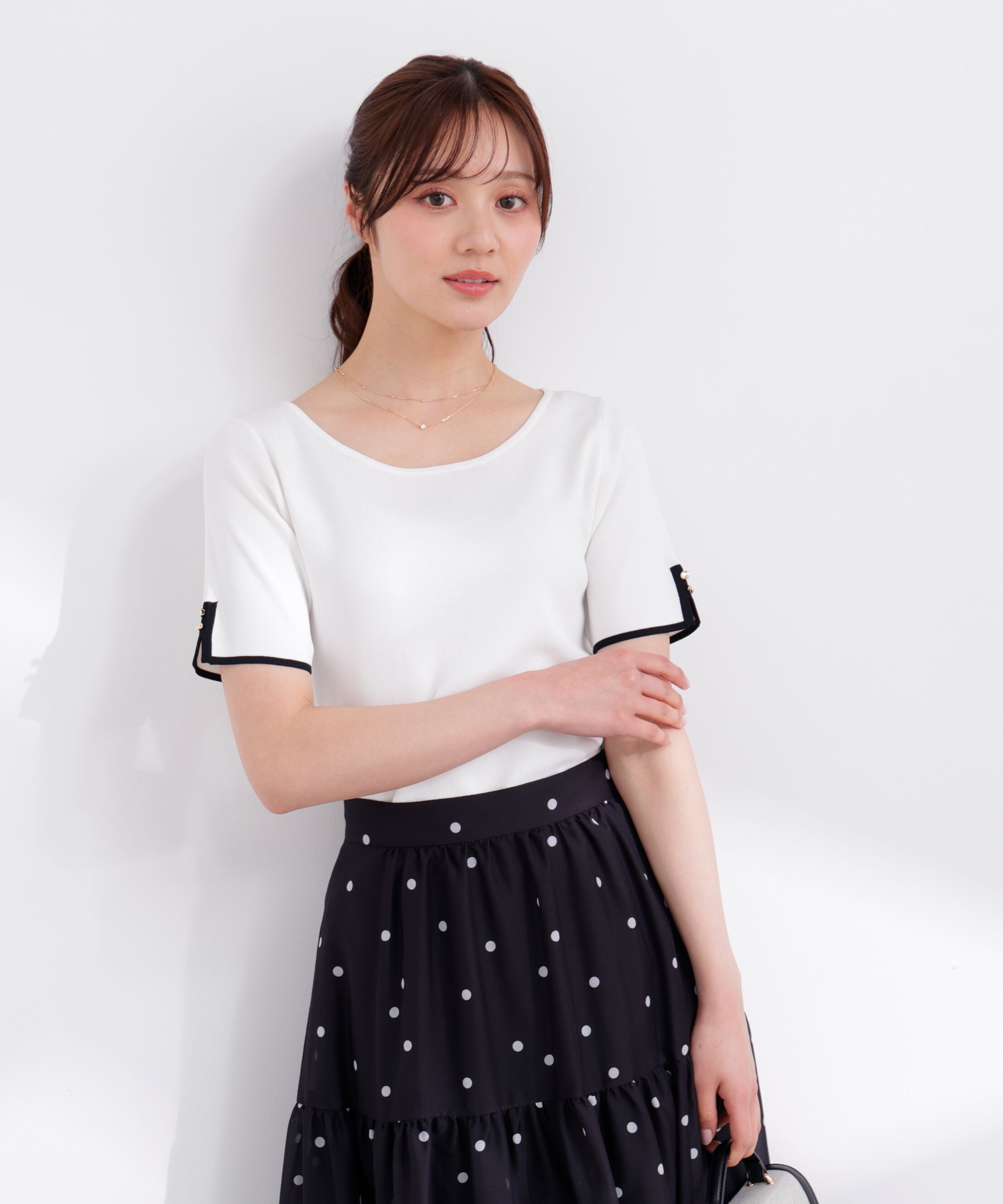 PROPORTION BODY DRESSING「5分袖ベーシックニット 26SS」|ニット・セーター|