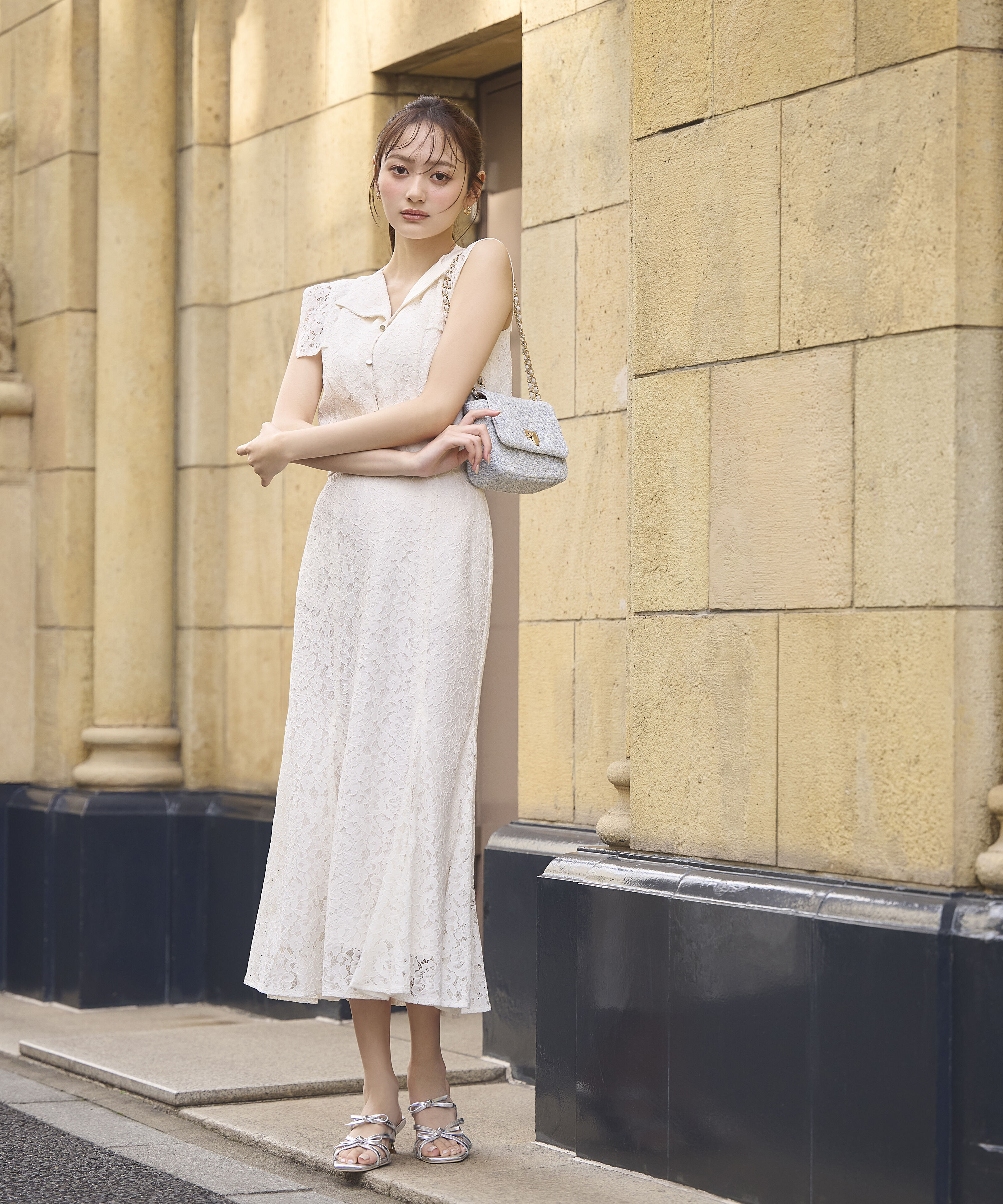 PROPORTION BODY DRESSING「レースマーメイドスカート 26SS」|スカート|エクリュ1