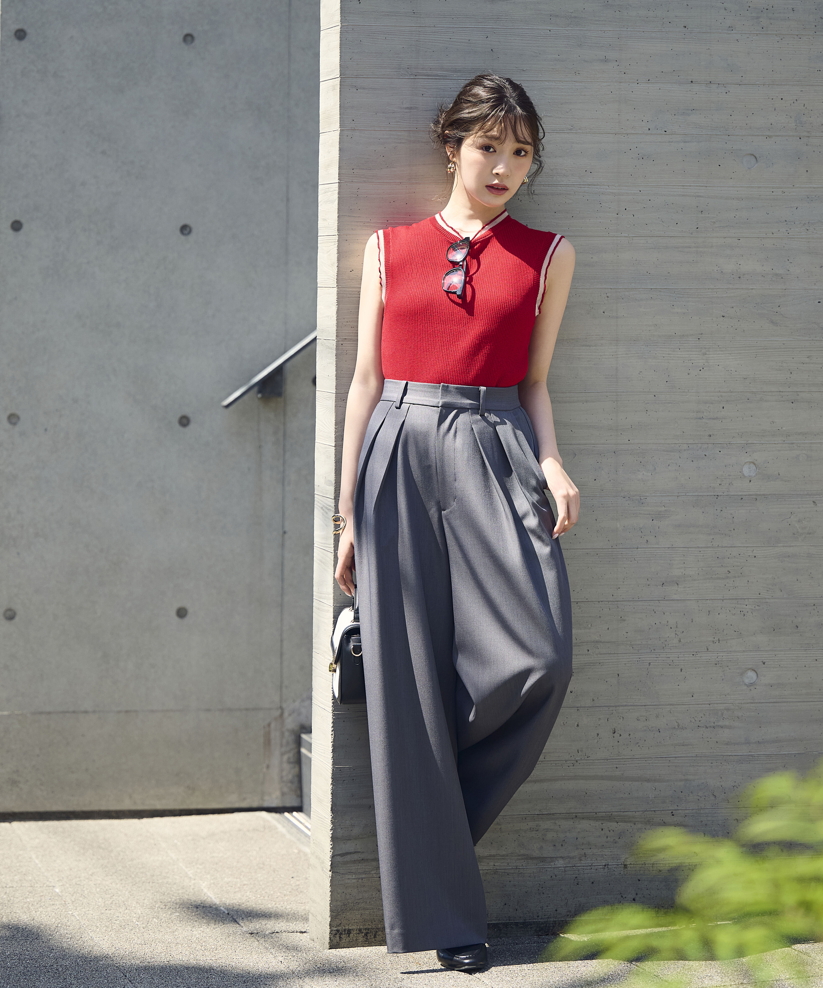 PROPORTION BODY DRESSING「＜中川紅葉さん着用＞部分シアーノースリーニット」|ニット・セーター|