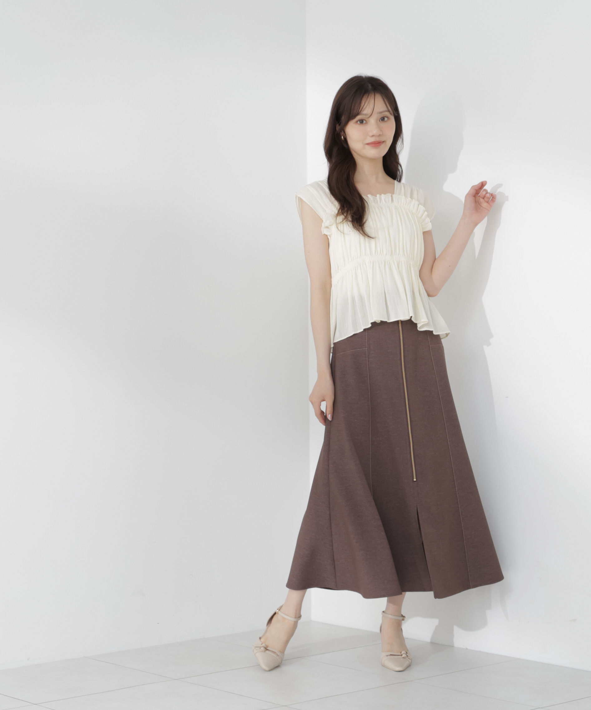 PROPORTION BODY DRESSING「＜中川紅葉さん着用＞フロントジップマーメードスカート」|スカート|