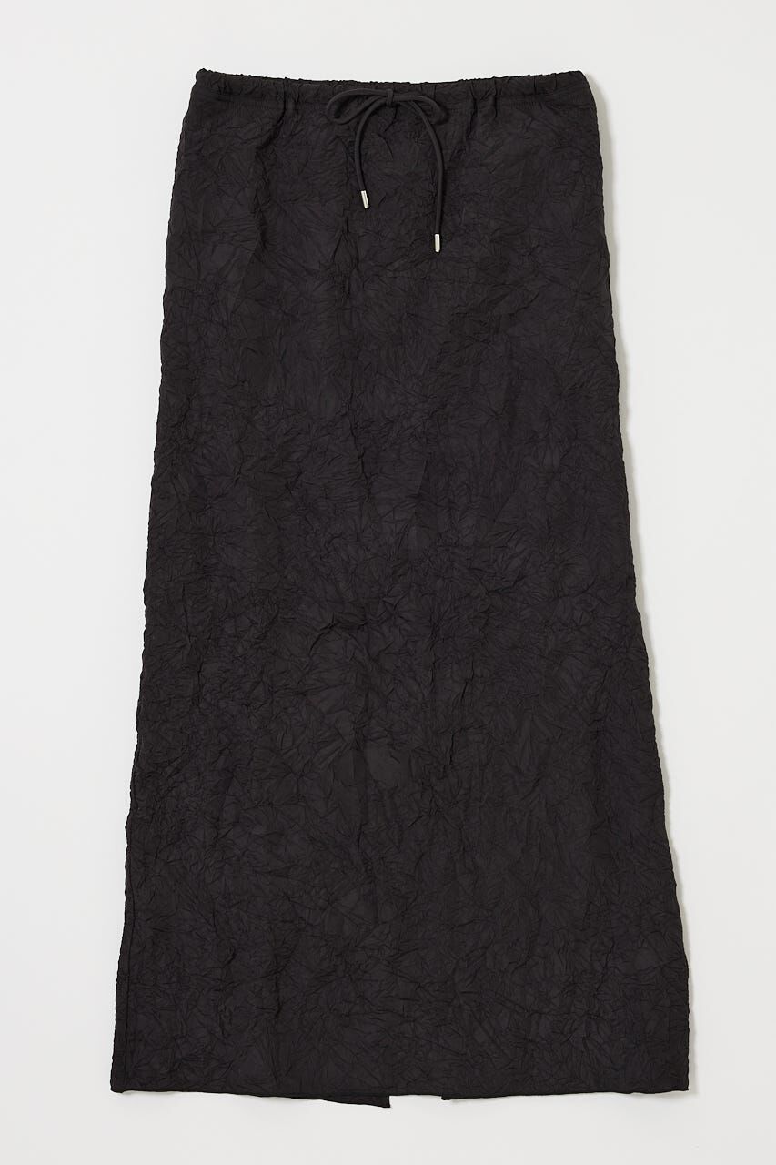MOUSSY「CRINKLED SATIN スカート」|スカート|BLK