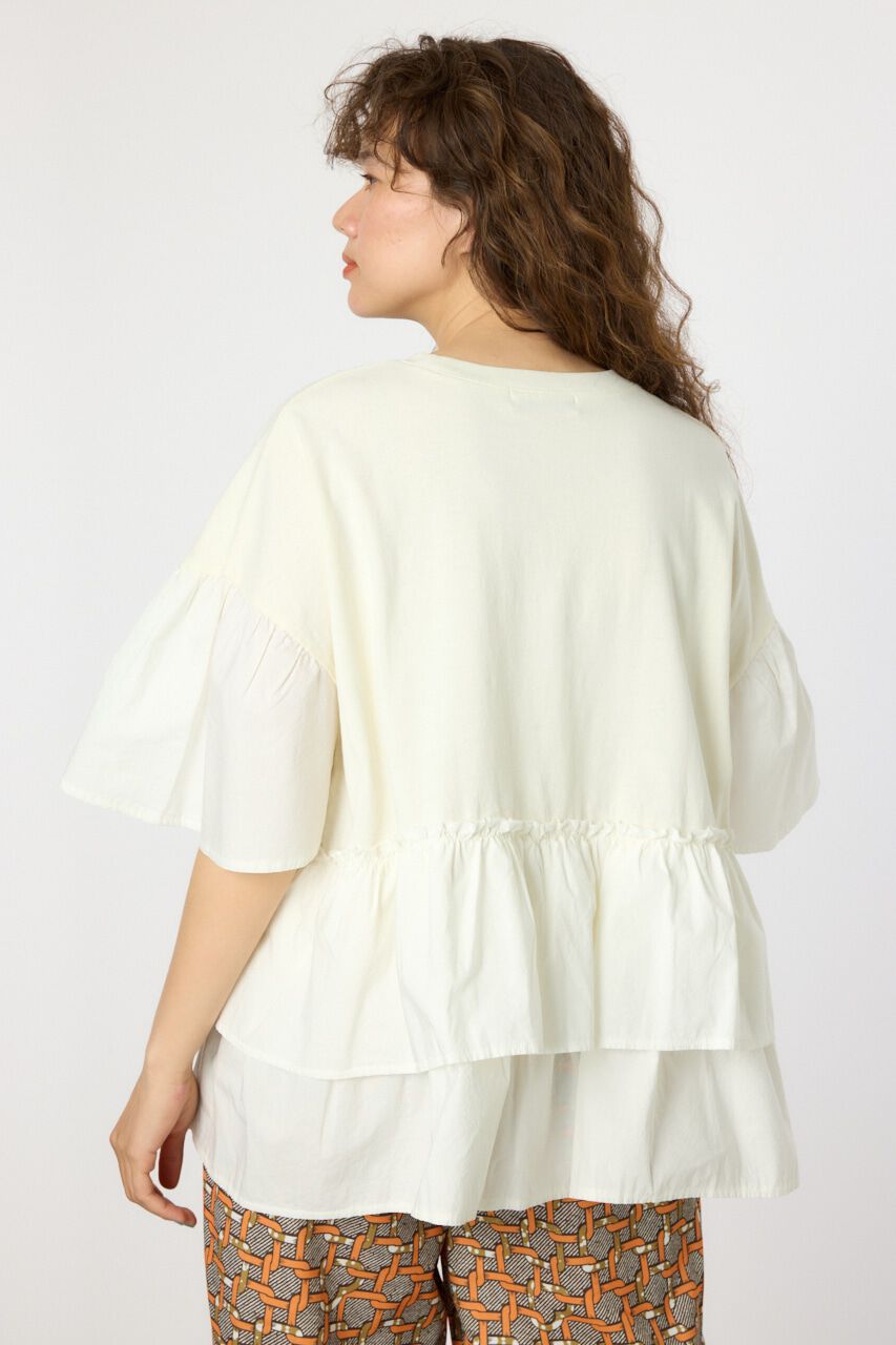 RODEO CROWNS「ピグメントバックフリルトップス」|Tシャツ・カットソー|