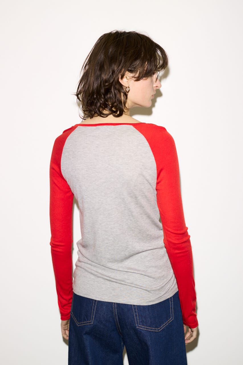 SLY「FINE TOUCH RAGLAN L／S トップス」|Tシャツ・カットソー|
