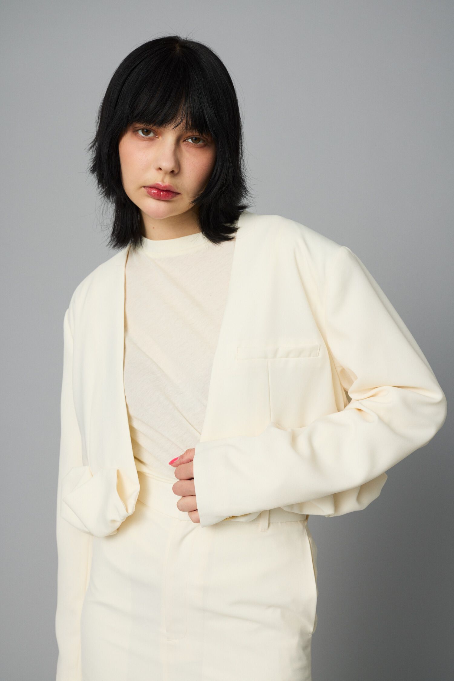 HeRIN.CYE「No collor jacket」|その他|O/WHT1