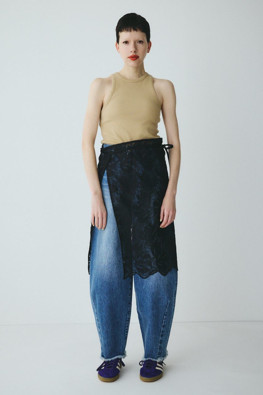 HeRIN.CYE「Lace wrap skirt」|スカート|BLK