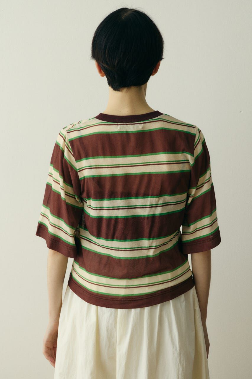 HeRIN.CYE「Border half tops」|Tシャツ・カットソー|