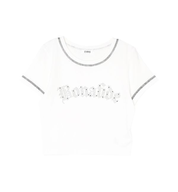 EVRIS「スタッズグラフィックショートTシャツ」|Tシャツ・カットソー|