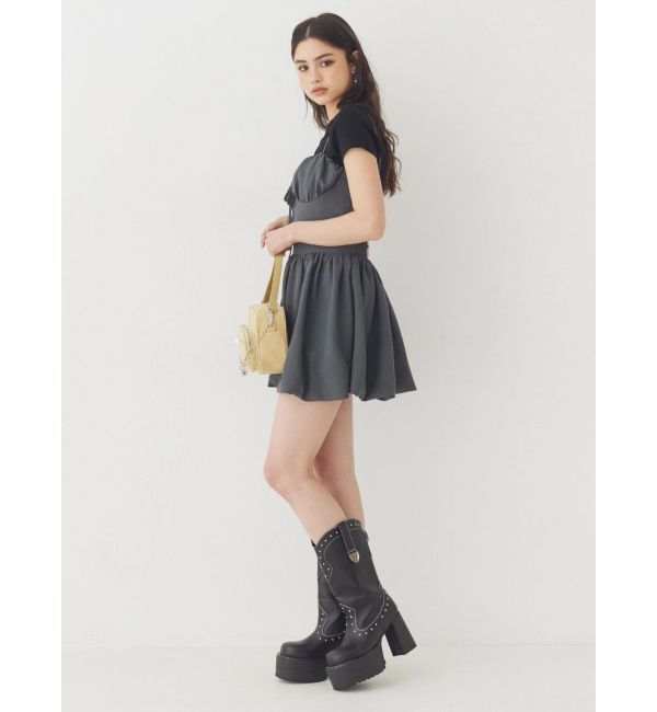 EVRIS「【新色追加】コルセットライクバルーンミニキャミワンピース」|ワンピース|