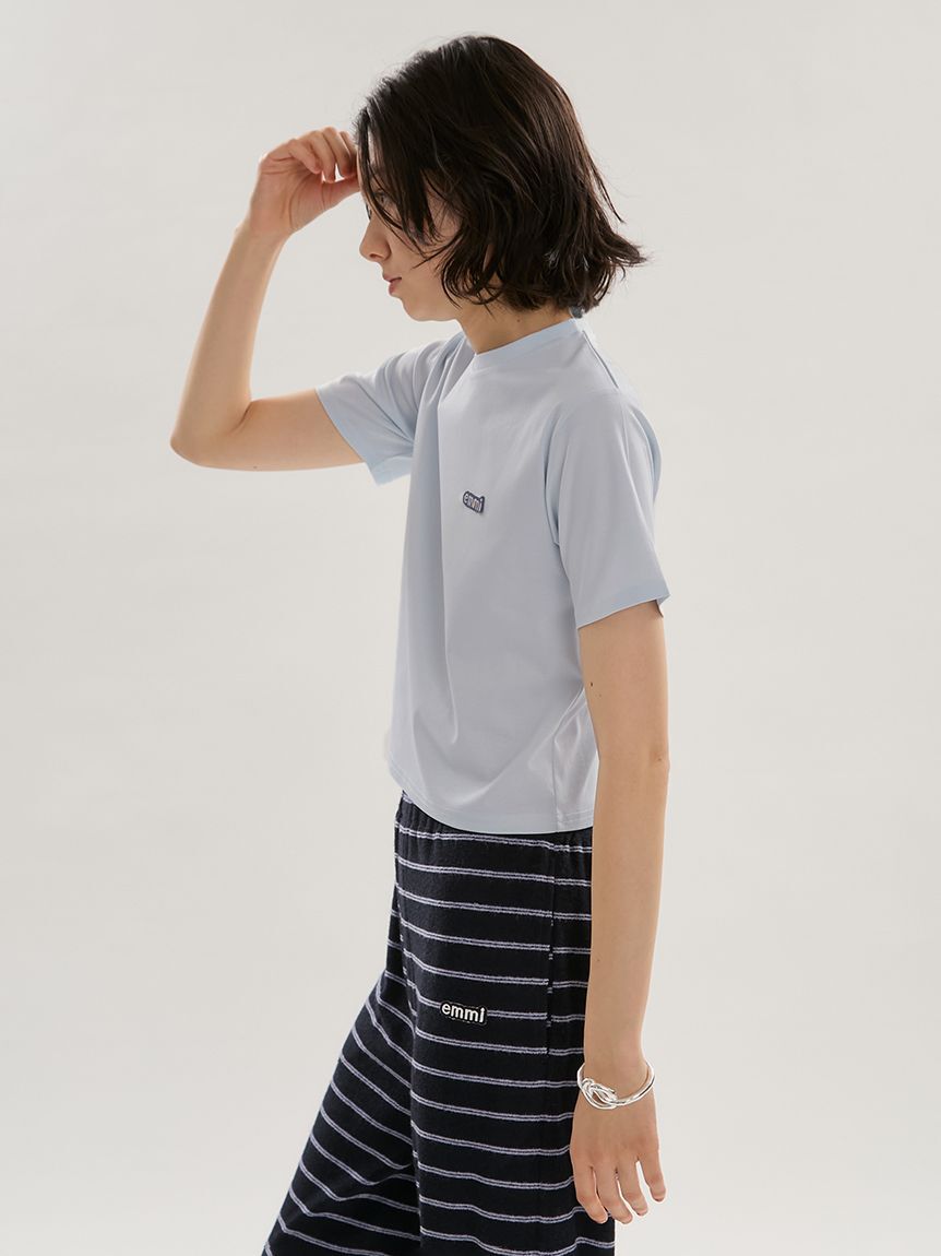 emmi atelier「emmiロゴコンパクトTシャツ」|Tシャツ・カットソー|