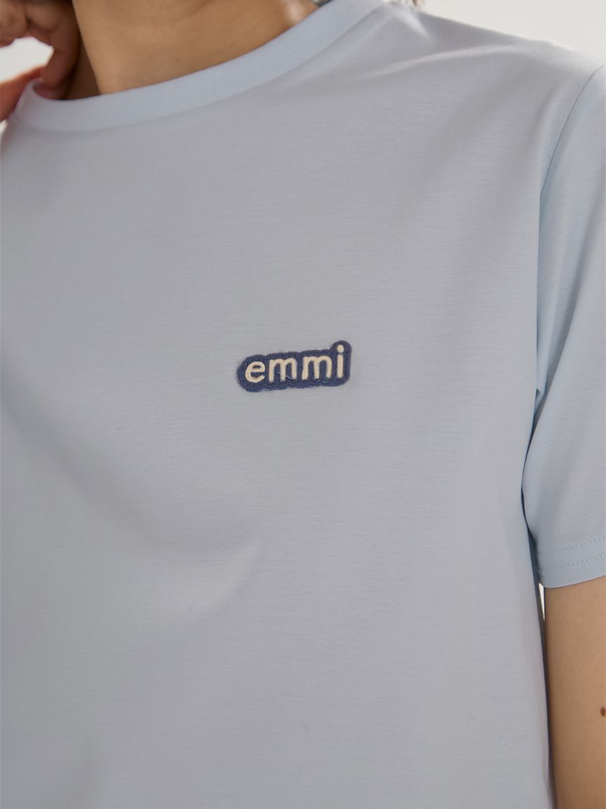 emmi atelier「emmiロゴコンパクトTシャツ」|Tシャツ・カットソー|
