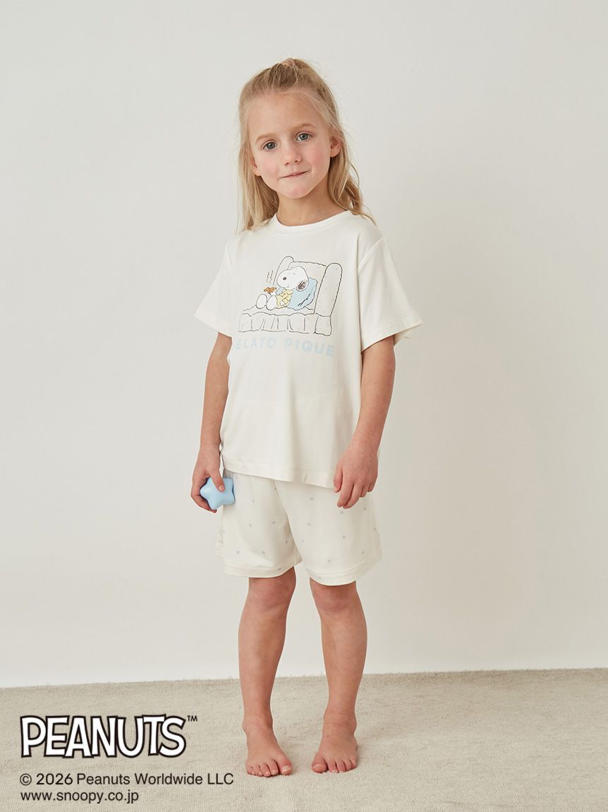 GELATO PIQUE KIDS & BABY「【PEANUTS】【KIDS】【接触冷感】ワンポイントTシャツ」|ルームウェア|