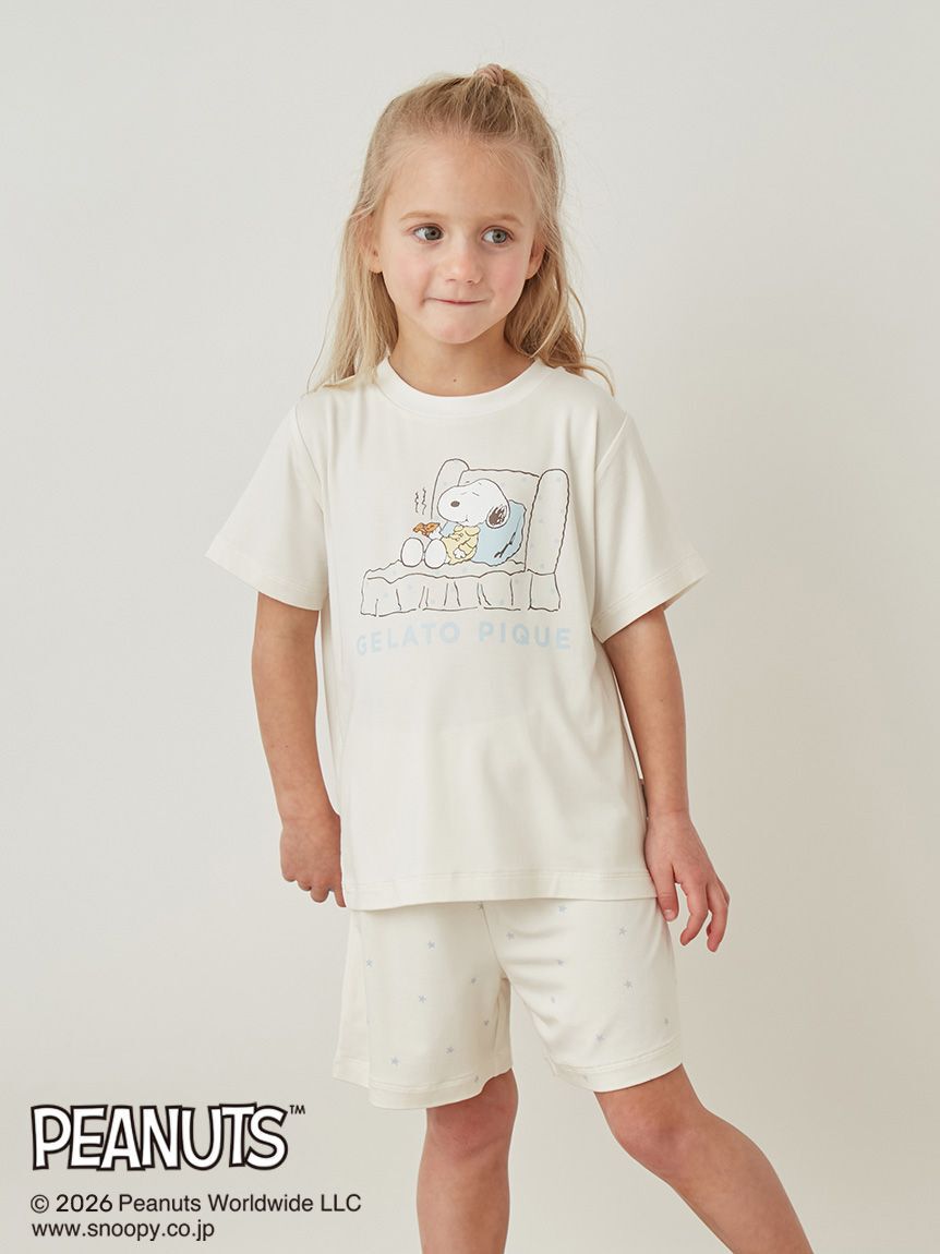 GELATO PIQUE KIDS & BABY「【PEANUTS】【KIDS】【接触冷感】ワンポイントTシャツ」|ルームウェア|