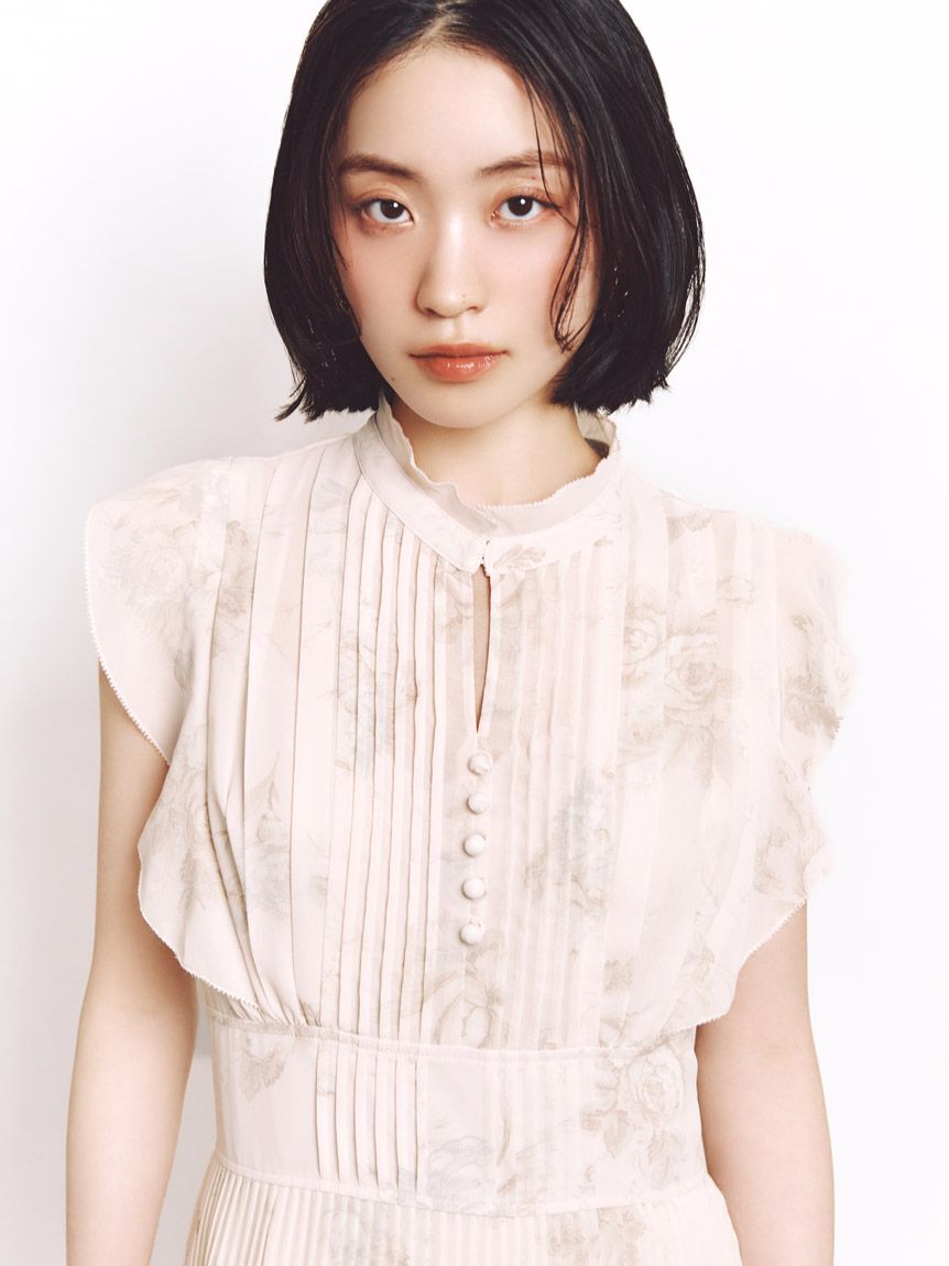 SNIDEL「【販路限定サイズあり】Sustainableプリーツプリントワンピース」|ワンピース|