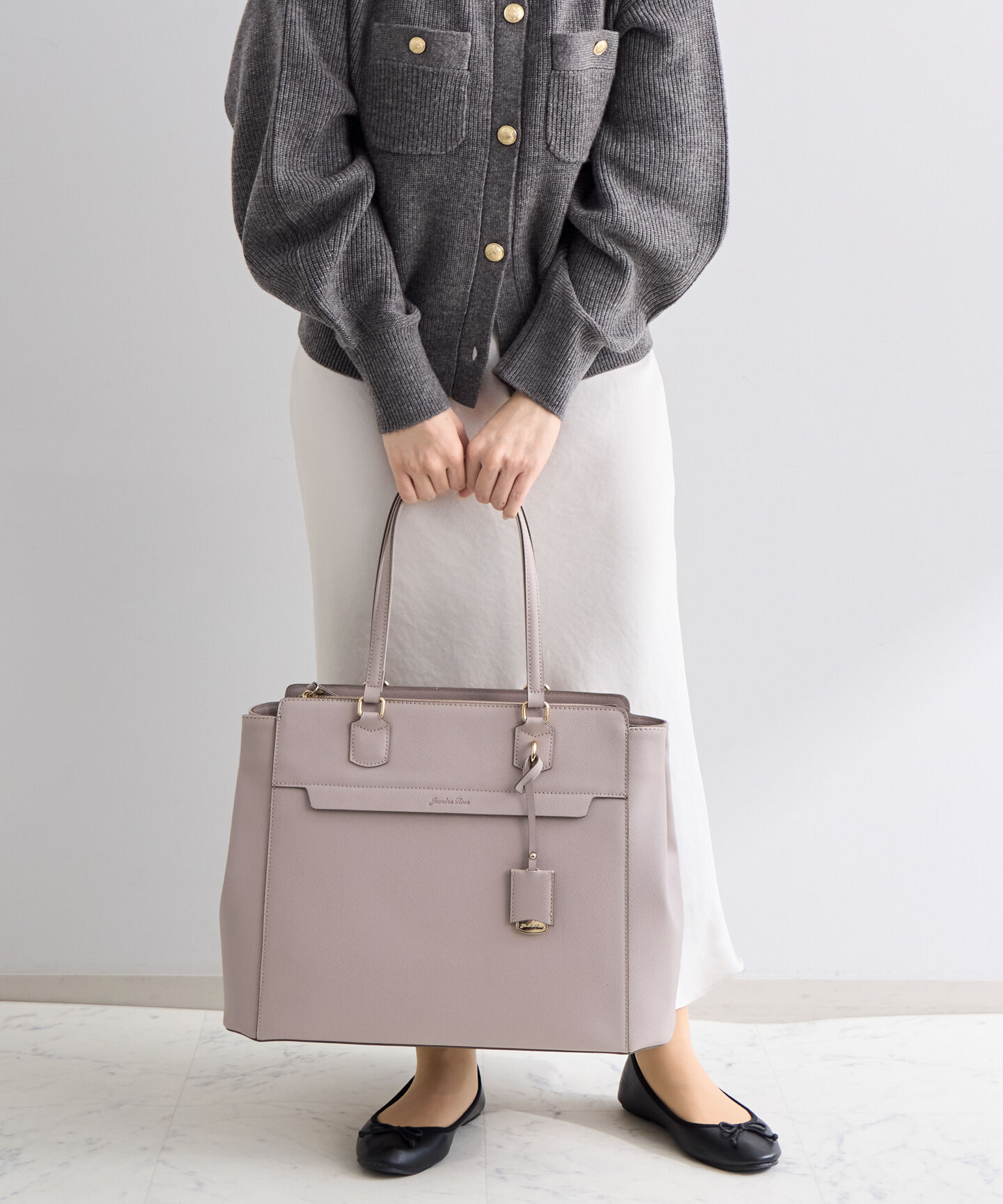 Jewelna Rose「ジュエルナローズ リモハピ トートバッグ A4サイズ PC収納 通勤 リモートワーク 15.6インチ 10771」|トートバッグ|